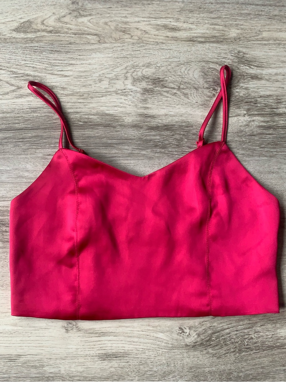 House of Harlow 1960 Hot Pink Satin Crop Top Size XS